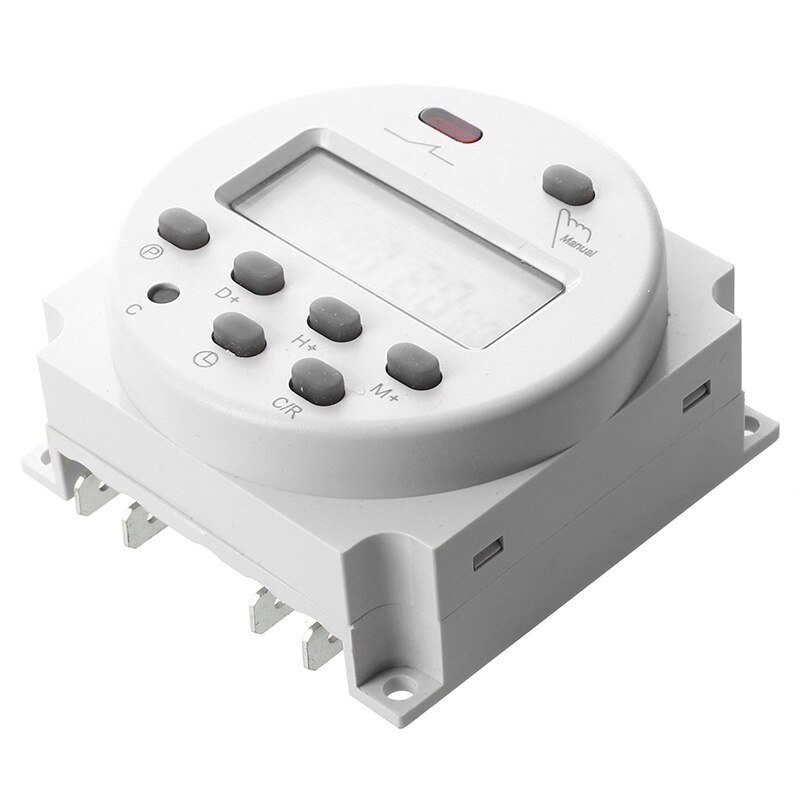 LCD Digital Control Power Programmable Timer DC 12V 16A Time Relay Switch: Default Title