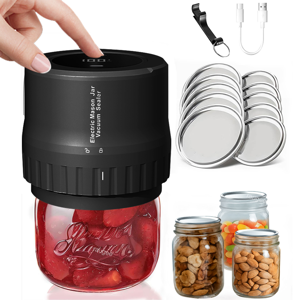 Elektrische Mason Jar Vacuum Sealer Oplaadbare draadloze automatische Jar Sealer voor voedselopslag en fermentatie met Mason Jar-deksel