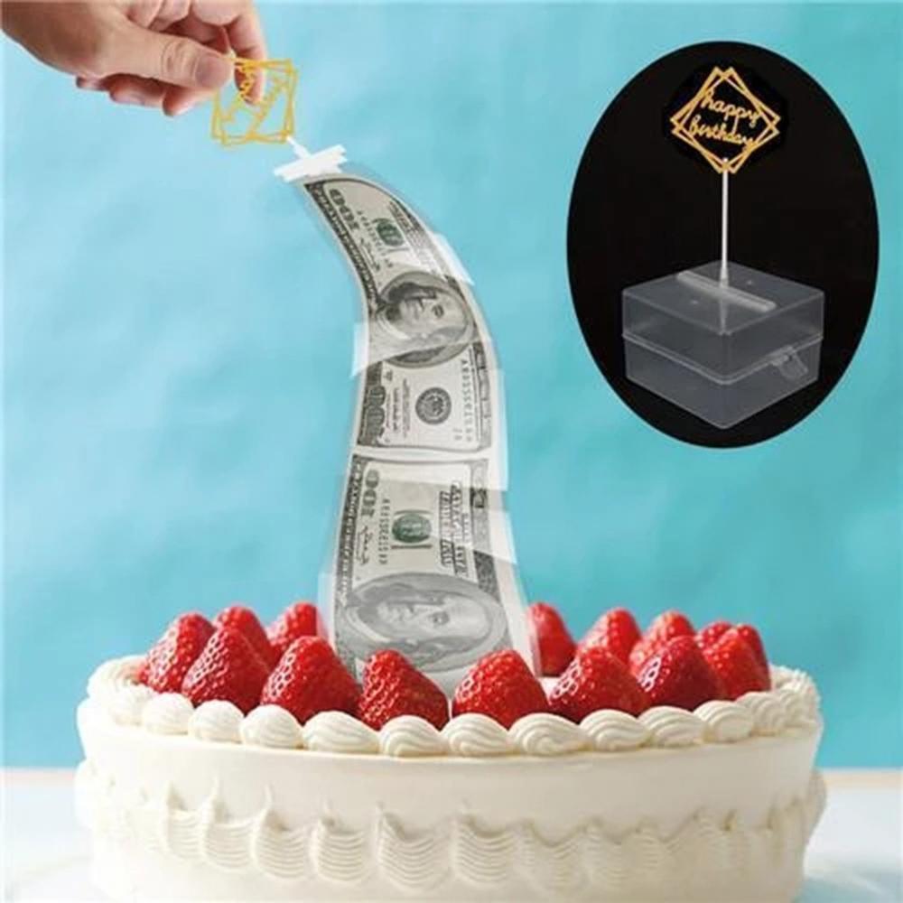 ATM verjaardag Feestelijke party cake spaarpot Cake ATM Gelukkige Verjaardag Cake Topper Spaarpot Grappig Cake ATM Gelukkige Verjaardag @ 5: Default Title