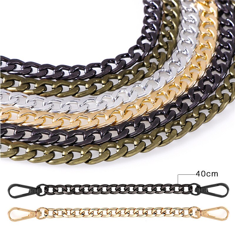 Metal Chain Strap for Bags DIY Handles Crossbody Accessories Detachable Replacement Purse Chain Strap 9.5mm wide 40cm/120cm Long