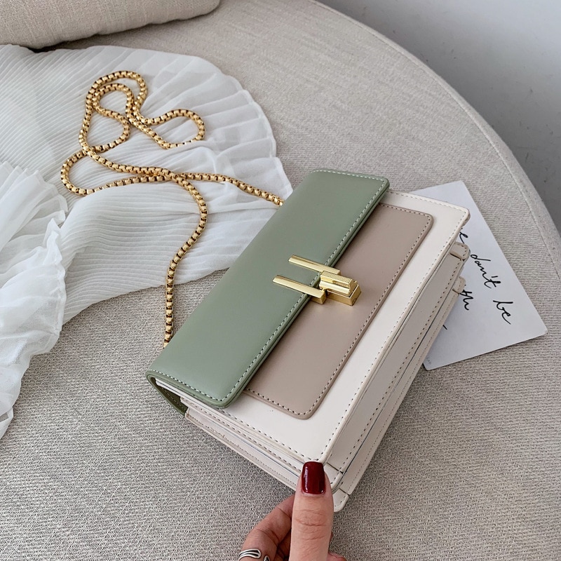 Contraste couleur cuir sacs à bandoulière pour femmes voyage sac à main Simple épaule sac de messager dames sac à bandoulière