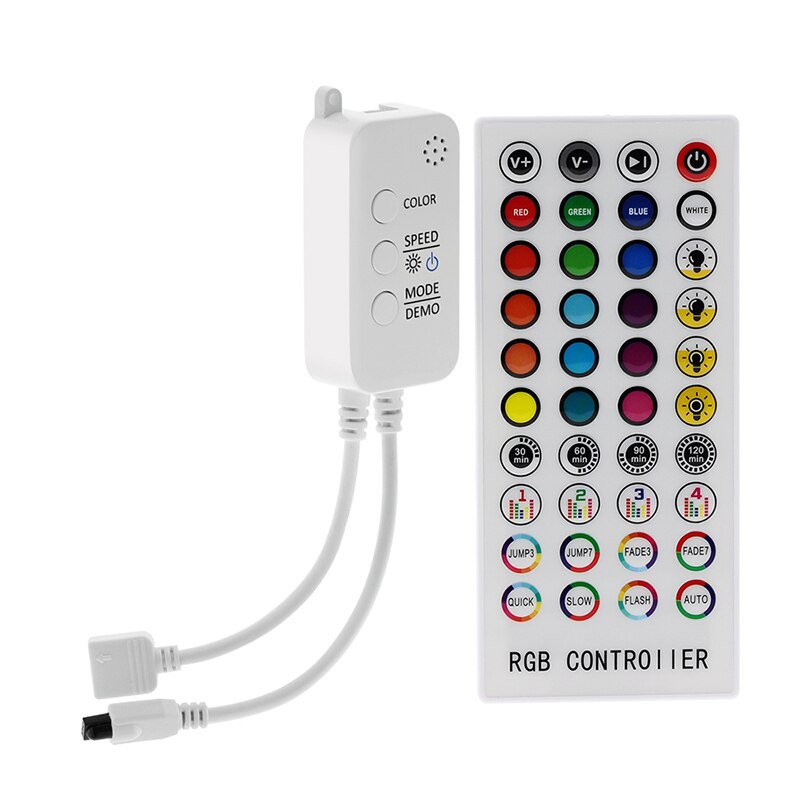 Rgb Led Controller DC12V Bluetooth Muziek Controller Met Timer Modus + 40 Sleutel Ir Afstandsbediening Voor 2835 5050 Rgb led Strip Licht: Single Output
