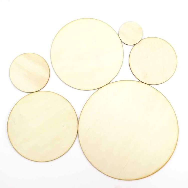 10-80mm Wood Disks Crafts Log Slices Discs Cutout Circle Round Large for Paint Wedding DIY Decoration