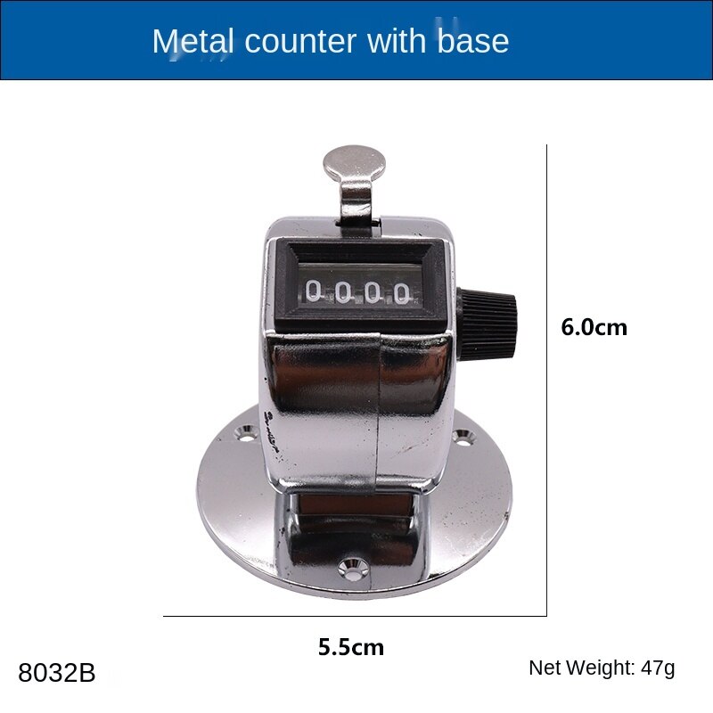 Mini Hand 0-9999 Counter 4 Digit Number Counters Manual Metal Counter Hand Held Decompression Counter: C