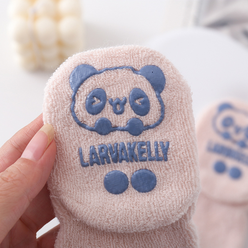 Chaussettes antidérapantes pour bébé fille, mignonnes, à semelle en caoutchouc, avec nœud d'oreille de lapin, princesse, d'anniversaire pour -né