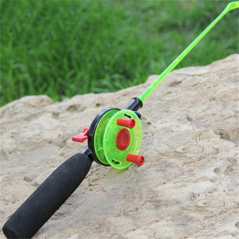 2pcs Portable Ice Winter Fishing Rod Reel Combos Spinning Lake Fishing Rod