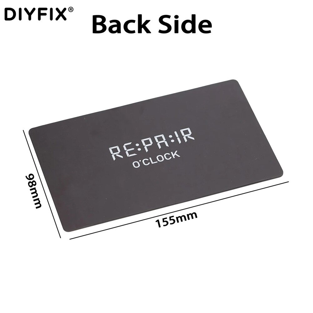 DIYFIX 2UUL 155*98mm Black Magnetic Screw Pad Storage Mat Work Pad Mobile Phone Repair Hand Tools