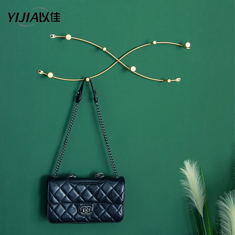 Golden and Black wall decoration hook Nordic key hanger coat hook bedroom fitting room hook