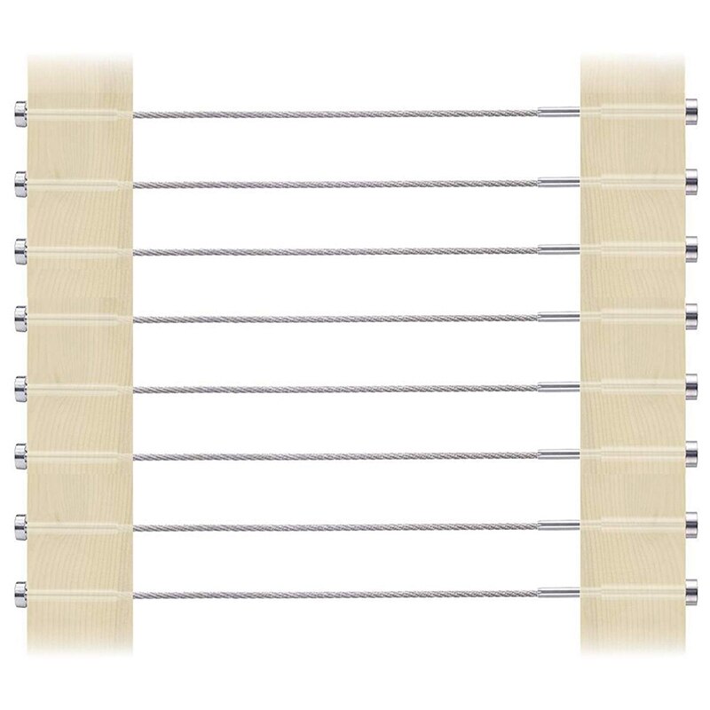 20- pack onzichtbare ontvanger van roestvrij staal en eindstuk met persbout voor 3/16 inch kabelleuning, dektrap met schroefdraad voor w