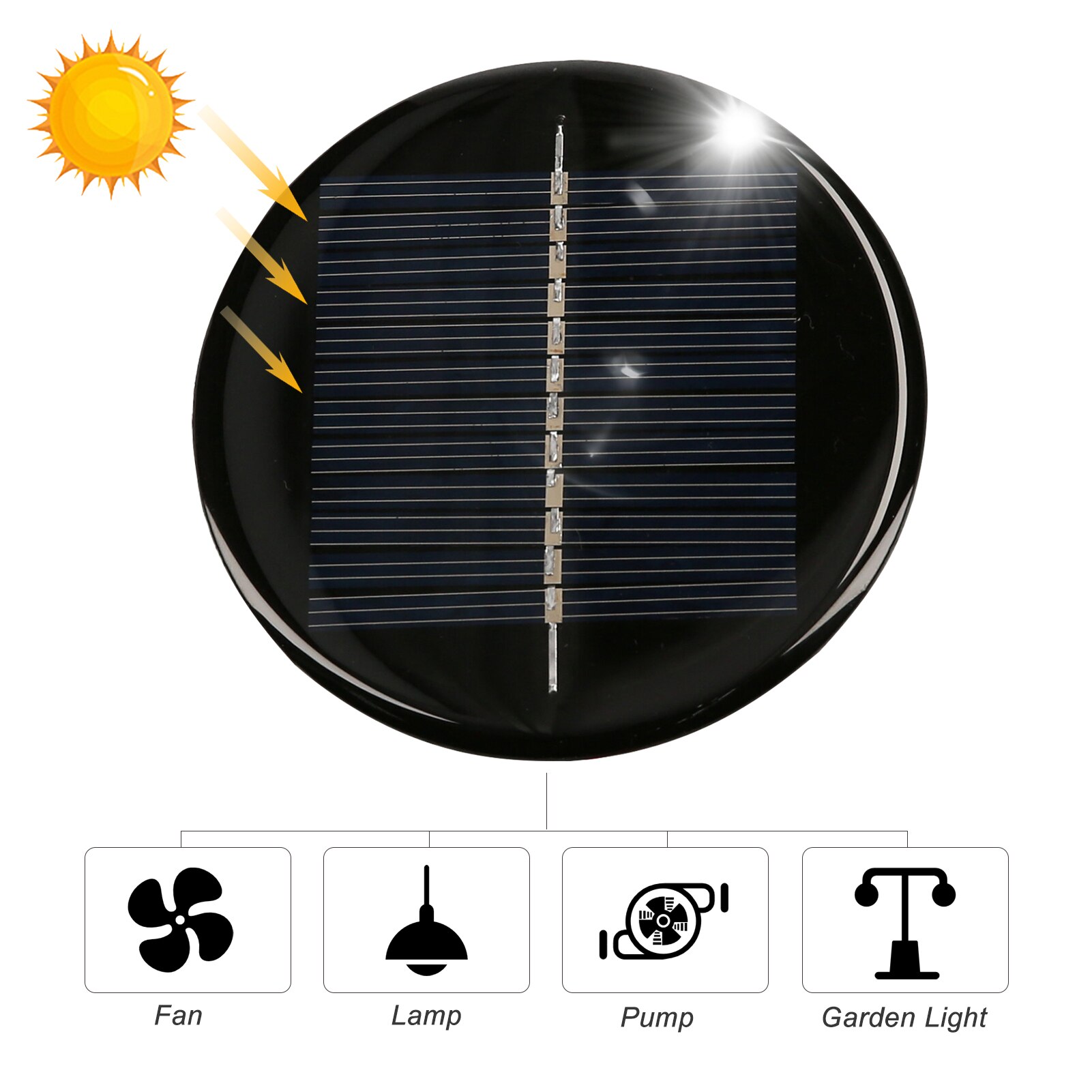0.5W 6V 80mA Solar Cell Polycrystalline Silicon Solar Panel DIY Waterproof Camping Portable Power Solar Panel For Garden Pump