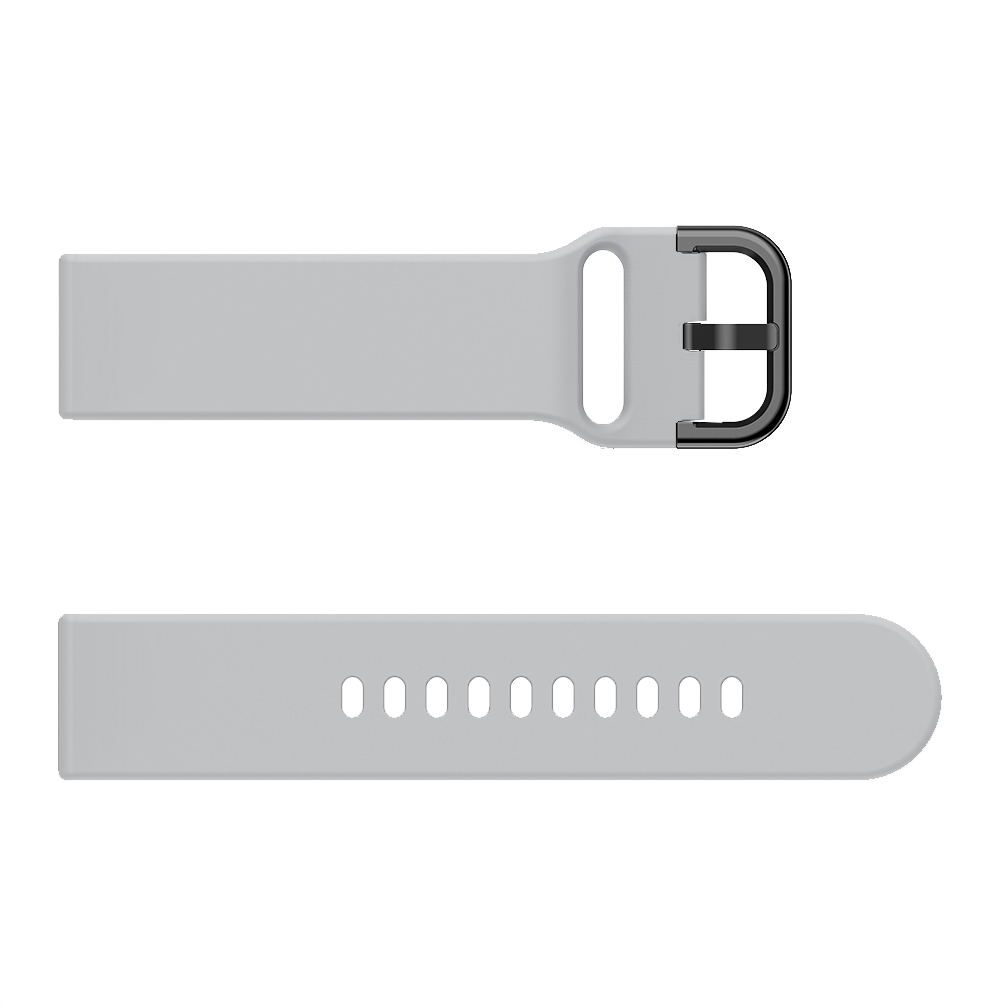 Correa de silicona para reloj Huami Amazfit Bip S U, pulsera deportiva de 42mm para Xiaomi Amazfit GTS / 2 / 2e / Mini / GT2: S / Gris