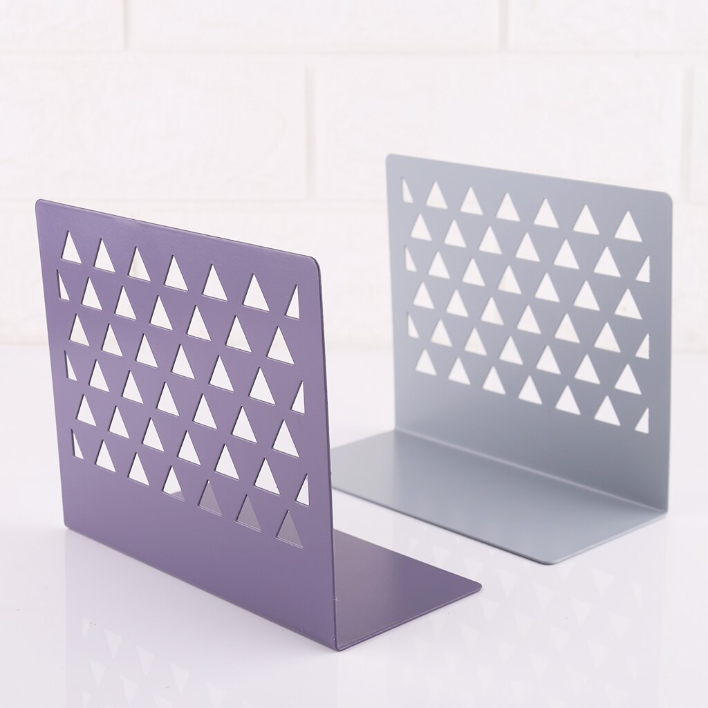 Metal Hollow Desktop Organizer Bookends Book Ends ... – Grandado