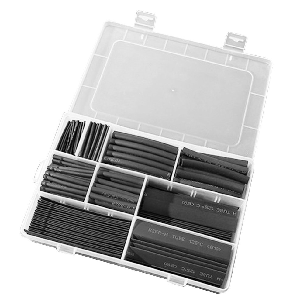 385 Pz/scatola Poliolefina Shrinking Tubi Assortiti Isolato Guaina Set di Calore Tubo Termoretraibile Wrap Filo di Calore Tubo Termoretraibile