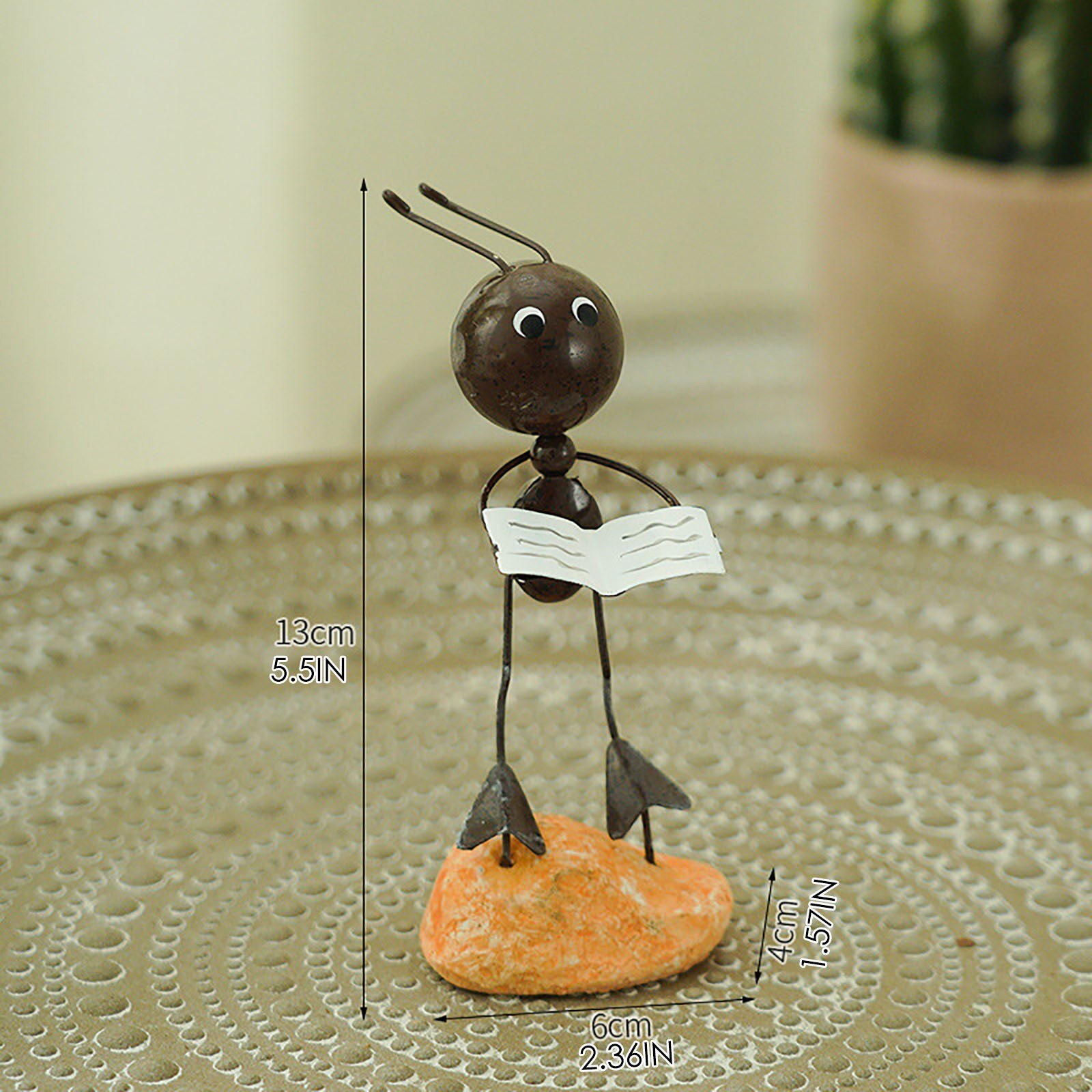 Mier Beeldje Elegante Standbeeld Home Ornament Cartoon Model Tafel Decoratie Slaapkamer Woonkamer Kantoor Bar Mini Leuke Iron