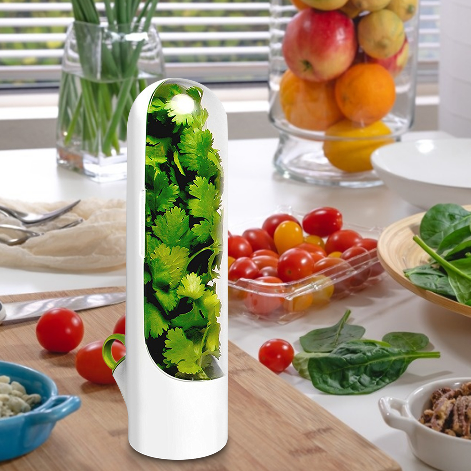 Vanilla Fresh-keeping Cup parsley seasoning spices storage box kitchen storage tool Capsule Case Vanilla Fresh-keeping Box