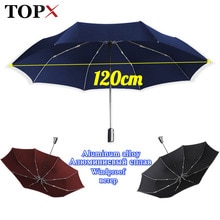 Marca de qualidade grande 120cm 3 guarda-chuva dobrável homem chuva mulher golfe negócios guarda-chuva à prova vento automático guarda-sol viagem