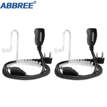 2 Pcs Akoestische Buis Ptt Mic Oortelefoon Walkie Talkie Headset Voor Kenwood Baofeng Bf-888s UV-5R UV-82 Tyt MD-380 Wouxun KG-UV8D /9D