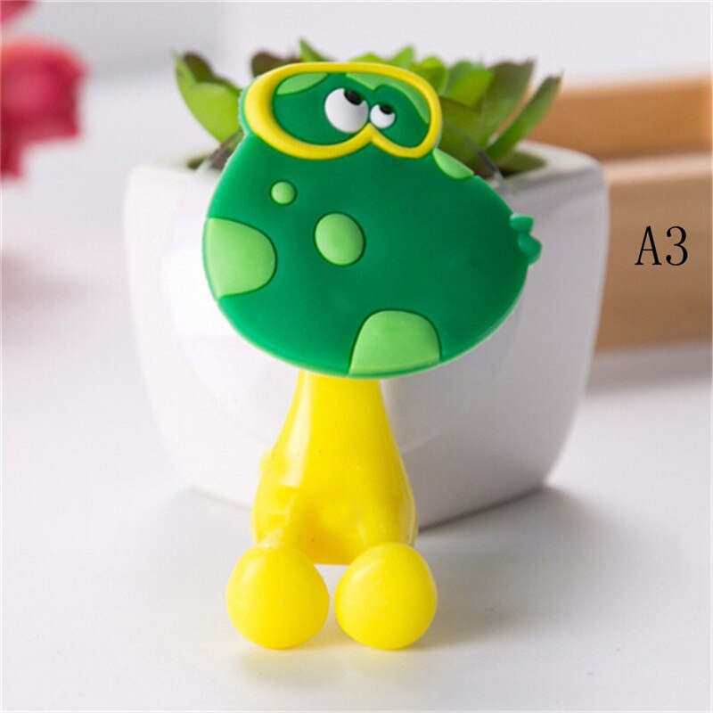 Sucker toothpaste toothbrush holder Baby Care Toothbrush Holder Hanging Baby Toothbrush Holders Cartoon Animal Shape Holder: A3