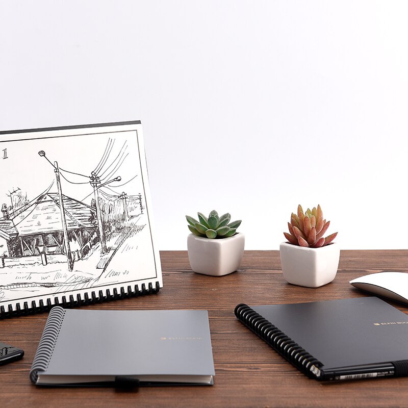 Elfinbook 2 pour ordinateur portable effaçable et réutilisable, bloc-notes effaçable avec stylet vague nuage, directe