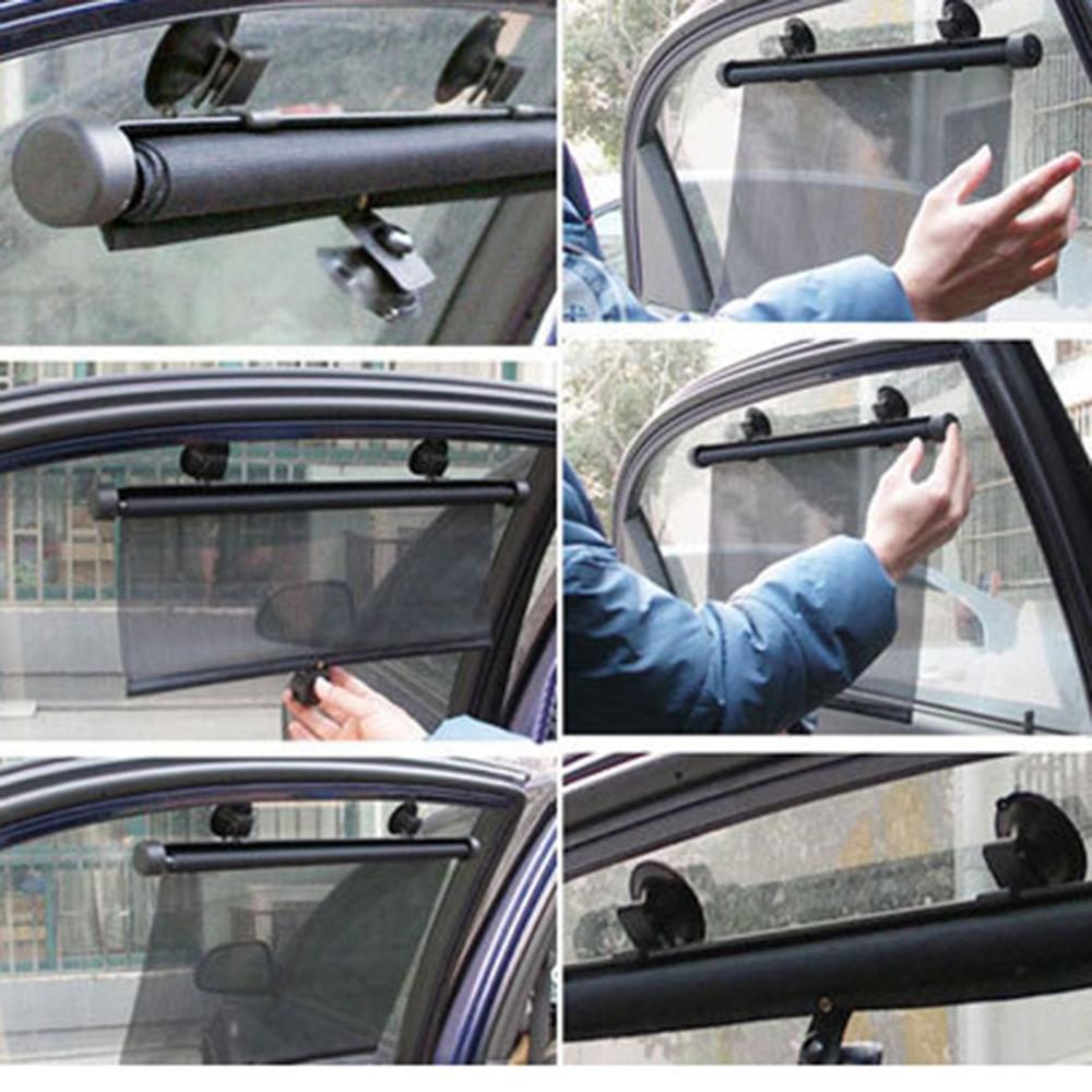 Auto Retractable Voorruit Anti-Uv Autoruit Schaduw Autovoorzijde Zon Blok Auto Rear Window Opvouwbare Gordijn Zonnescherm
