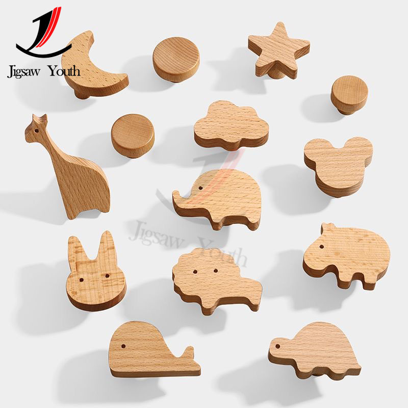 Trekroker barnerom dyremøbler i tre håndtak til skap og skuffer kjøkkenskap garderobehåndtak