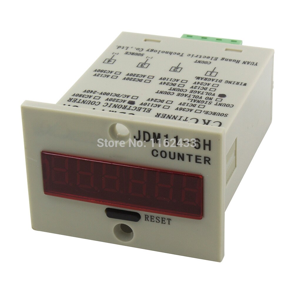 JDM11-6H AC 220V 110V 380V 36V AC/DC 24V 12V digital electronic counter relay JDM11 voltage level input production counter