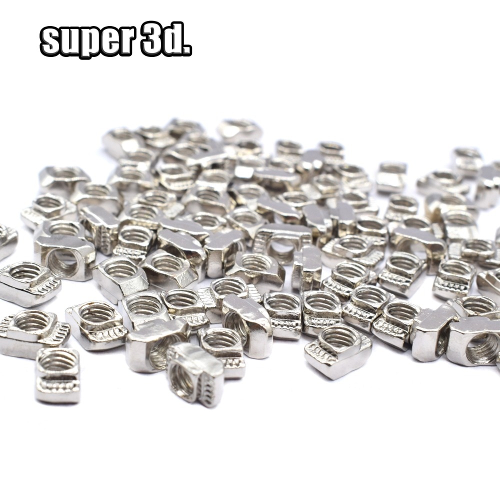 100 st 50 st  m3 m4 m5 t- mutter hammarmutter aluminium nickelpläterad kolstål kopplingsprofil kolstål koppling
