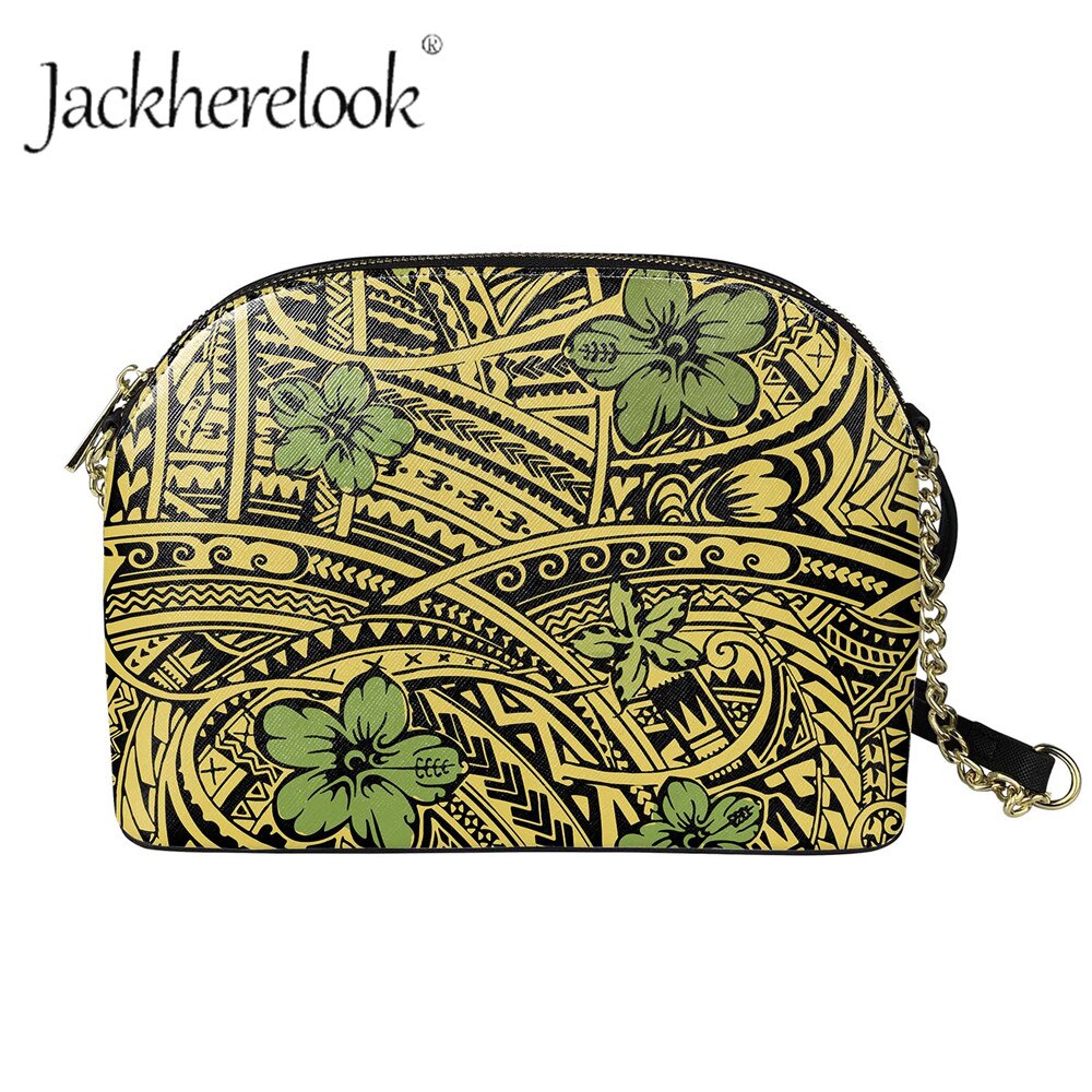 Jackherelook dames crossbody tas met rits en polynesisch hibiscusbloempatroon, prachtige boodschappentassen: Zbab 075 d 49
