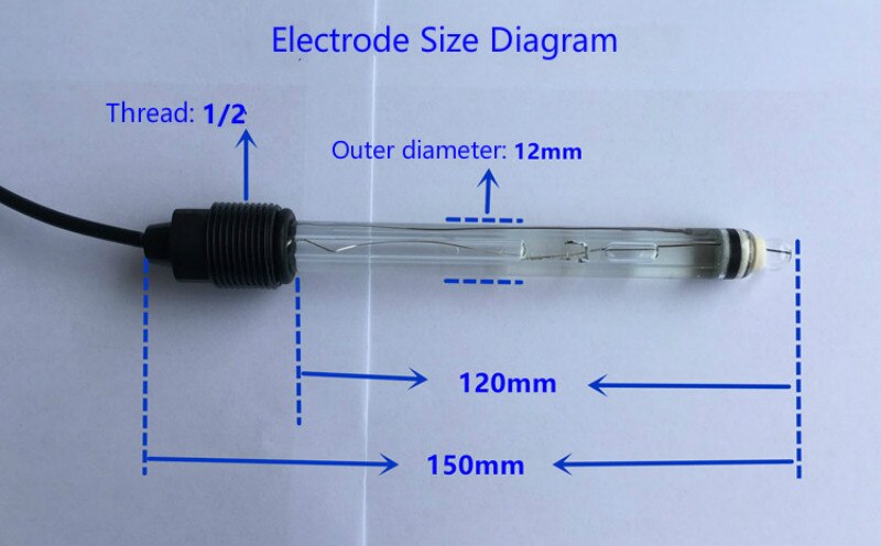 Industrial on-line high temperature PH glass electrode, strong acid and strong base PH electrode, corrosion resistant PH probe