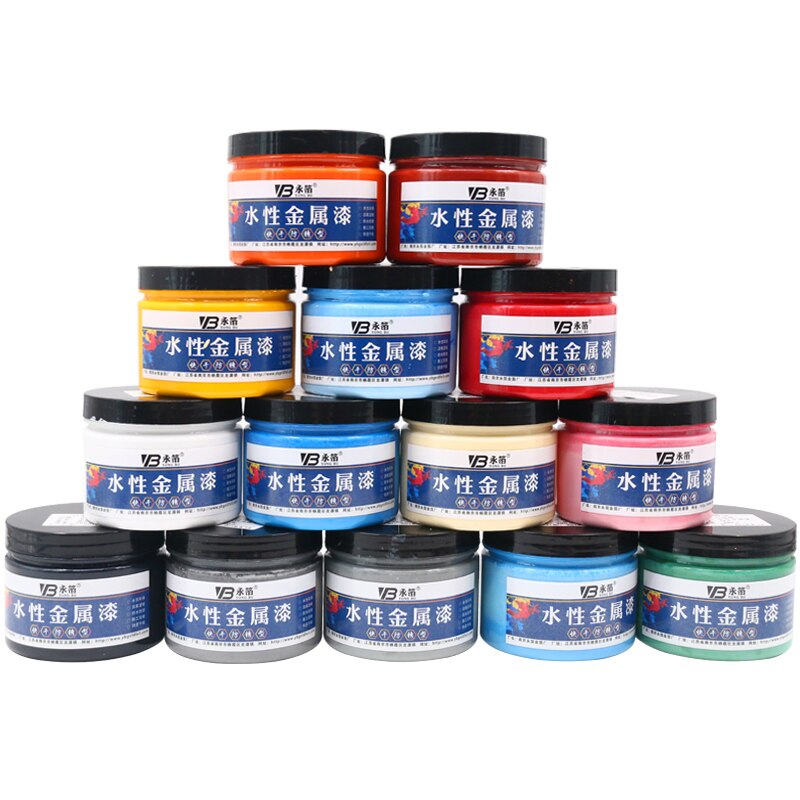 Peacock Blue Color Quick-drying and Anti-rust Water-based Metallic Paint for Home Furniture, 250g, Craft Paints