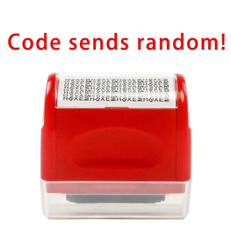 Privacy Information Protect Stamp Identity Protection Roller Stamp ID Guard Portable Information Coverage Messy Code Roller: Red