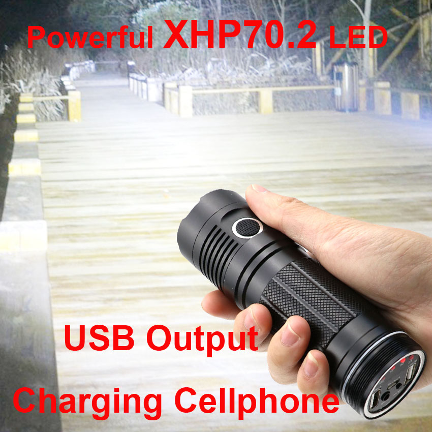 Jkk 03 xhp 70.3 xhp 50.2 kraftfuld led-lommelygte powerbank lommelygte usb-opladningslommelygte med høj lumen hårdt lys