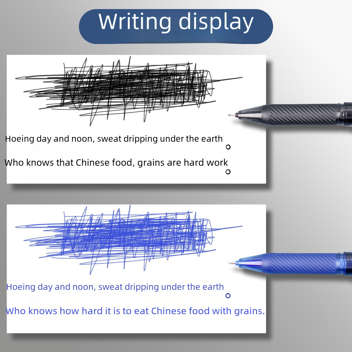 Erasable Gel Pen primary school student special grade three erasable pen refill crystal blue black erasable pen