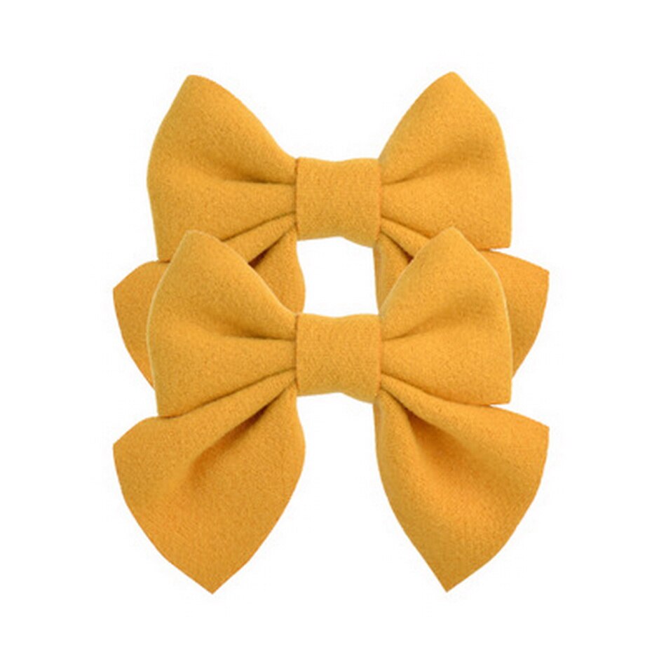 2 stuks/set schattige strik haarspeldjes voor kinderen effen haarstrikken haarspeldjes babymeisjes vlinder haarspeld peuter haarspeldje roze accessoire: Kleur 4