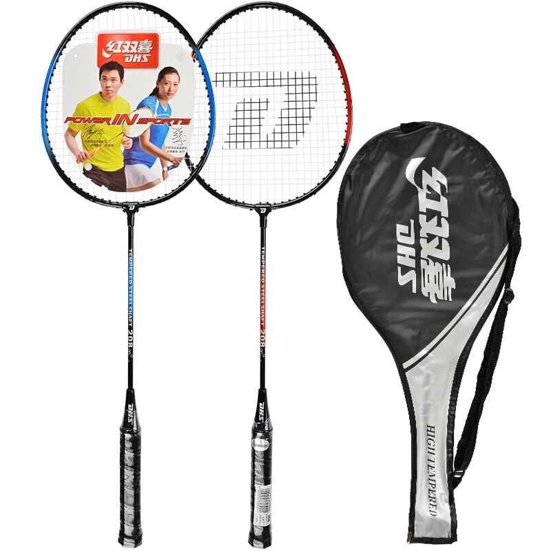 DHS badminton racket 208 popular series of feather racket couples (random color )