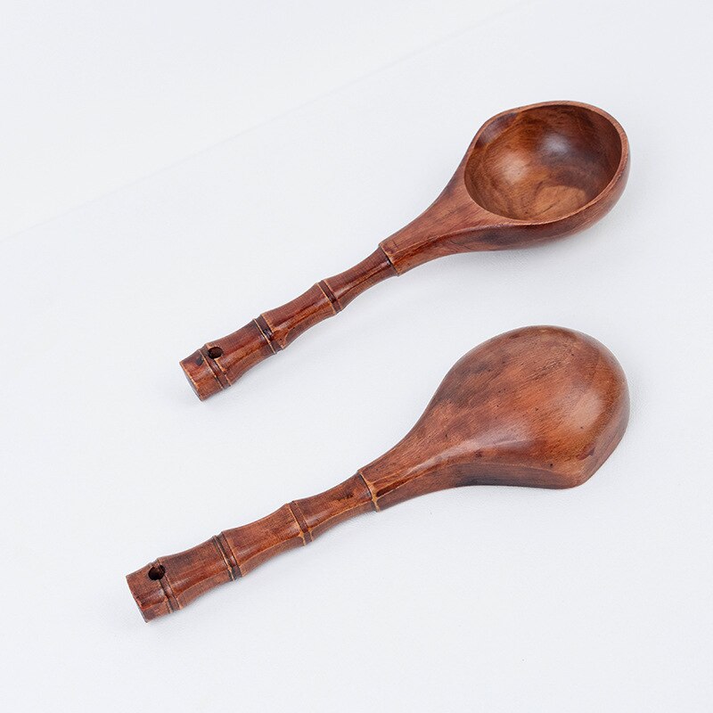 Varnish Bamboo Water Spoon Wooden Large Soup Spoon Porridge Spoon Scoop Rice Spoon Solid Wood Bamboo Handle Bath Water Ladle