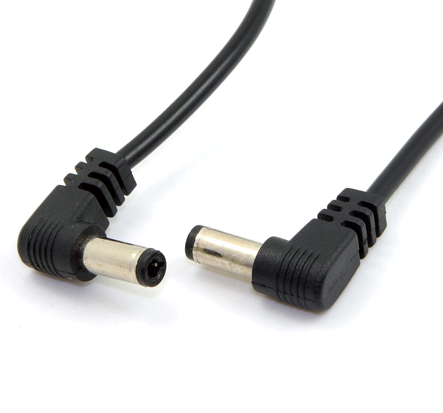 Dc Power 5.5X2.1Mm/2.5Mm Male Naar 5.5 2.1/2.5Mm Man Plug Kabel Rechts angled 90 Graden 24AWG