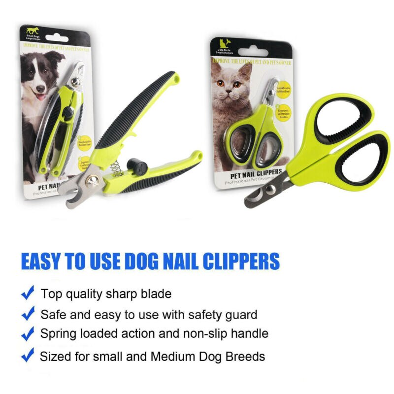 Pet Nail Clippers Cat Dog Nails Trimmer Easy Cutting Claw Cutter Grooming Tool