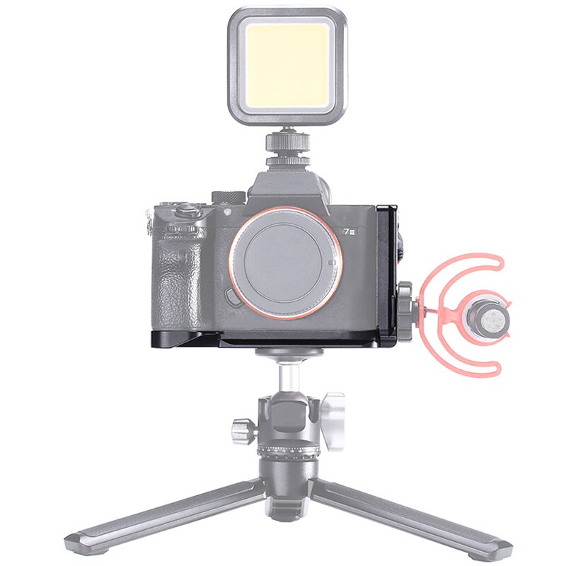 --Vertical L Shape Bracket Stand Quick Release Plate W Microphone Cold Shoe Mount for Sony A7M3 A73 A7R3 Vlog DSLR Came