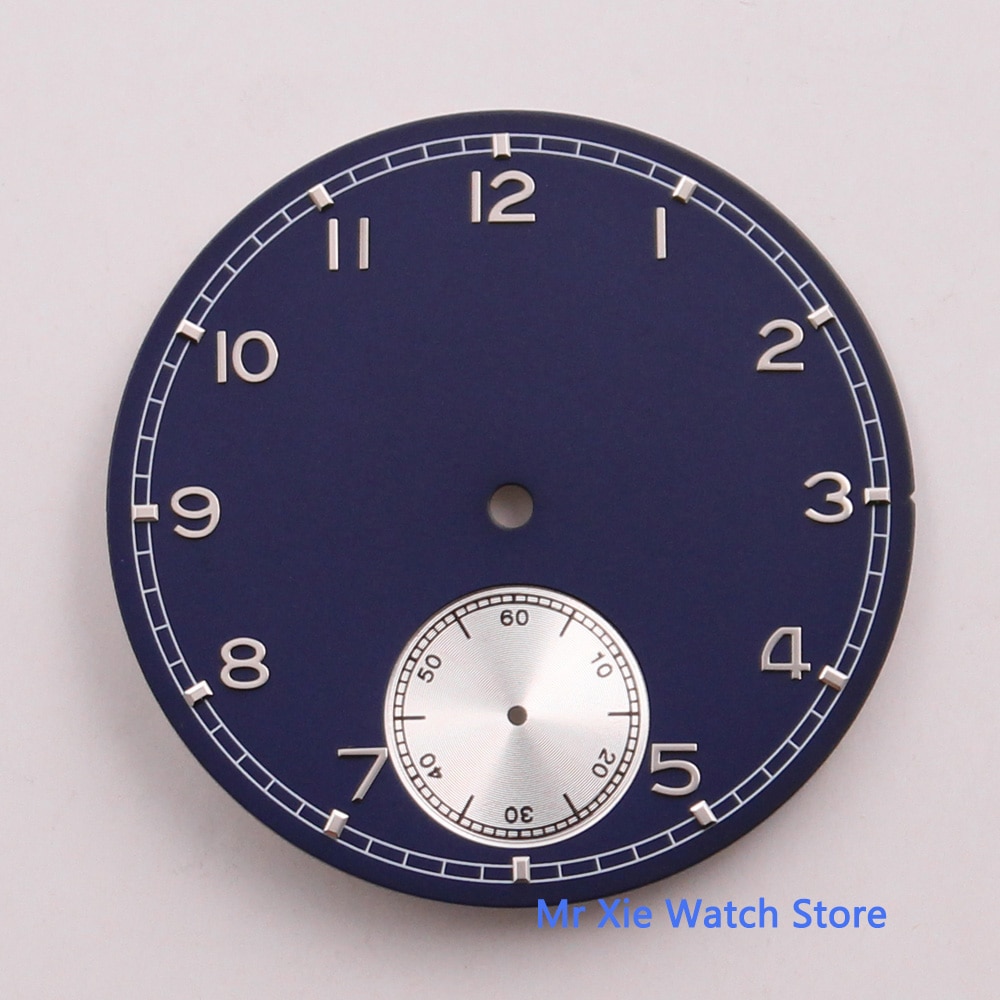 Corgeut 38.9mm herenhorloge onderdelen steriele wijzerplaat zwarte subdials horloge wijzerplaat past 6498 st3620 handopwindbaar uurwerk