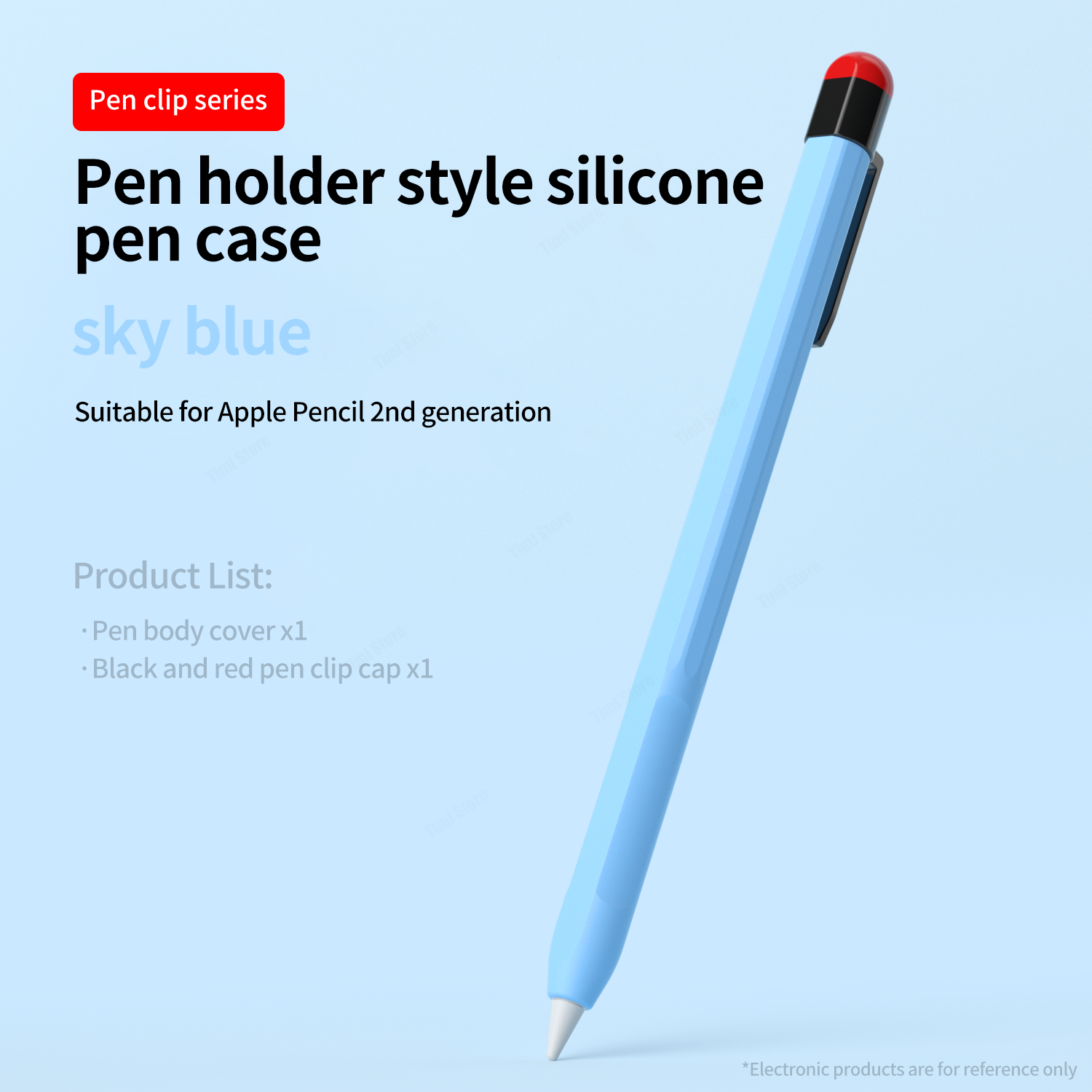 Funda para Apple Pencil Pro 2024, funda para Apple Pencil 2 de segunda generación, funda para lápiz óptico, funda de silicona para iPad: XXL / Azul cielo