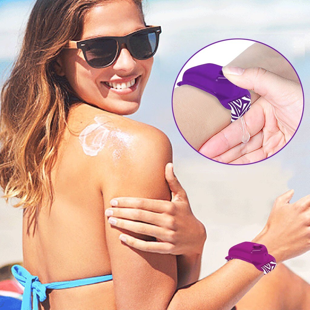 25#Hand Sanitizer Dispensing Portable Bracelet Wristband Hand Dispenser 10ML Wash Hands Gel Safer Disinfection Sanitizer: C