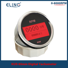 Kus 0-8000Rpm 85Mm Toerenteller Lcd Digitale Display Voor Auto Vrachtwagen Boot Tacho Gauge Met Urenteller waterdichte 12V 24V Marine