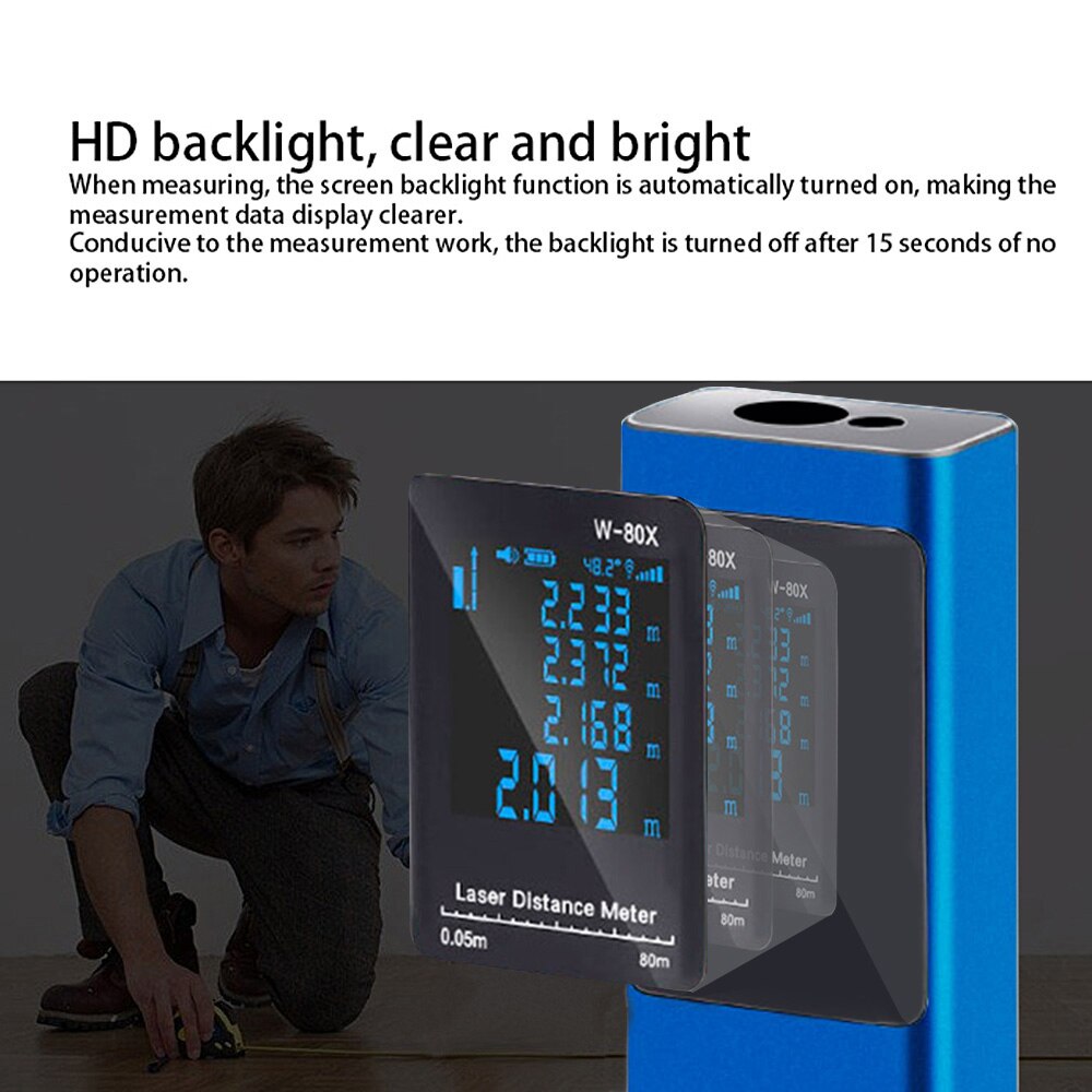 KKMOON Rangefinder Digital Mini Distance Measuring Meter Portable Electronic Space Measurement Device for Area Volume Distances