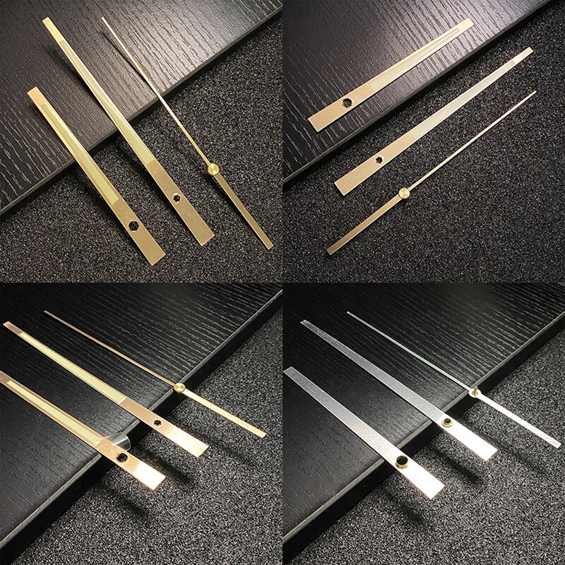 Metal Wall Clock Hands Gold Home Decor Hour Hand Minute Hand Second Hand with Luminous Large Clock Pointer Golden