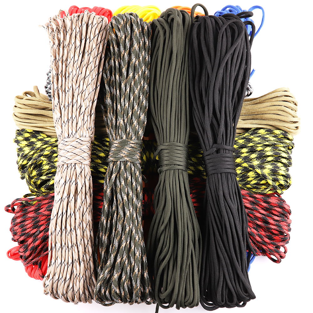 Cuerda de paracaídas 5 15 M 7 núcleos 550 4mm Paracord accesorios de Camping cordón de supervivencia accesorios de tienda de senderismo cuerda de pulsera DIY