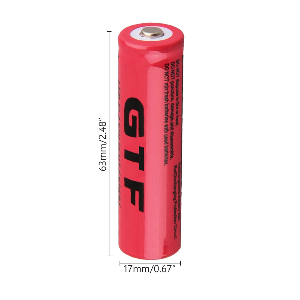 Pointed Top 18650 GTF Battery 3.7V 9800mAh Lithium Charging Rechargeable Batteries Li-ion Cell For Flashlight toy Fan