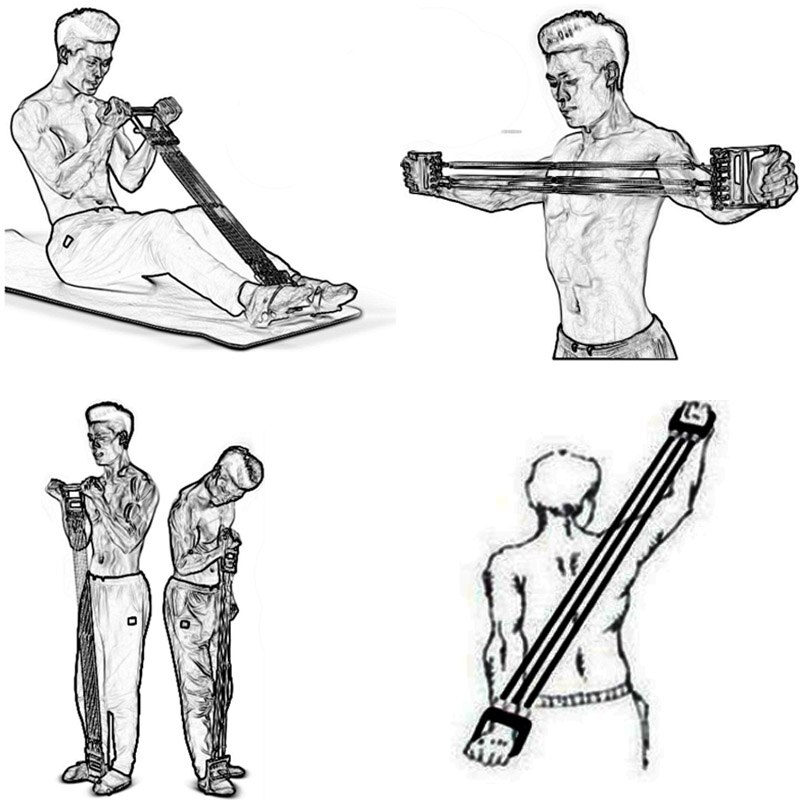 Pull Arm Workout Expander Fitness Bands Resistance Home Gym Spring Pull Chest Muscle Training Exercise Equipment