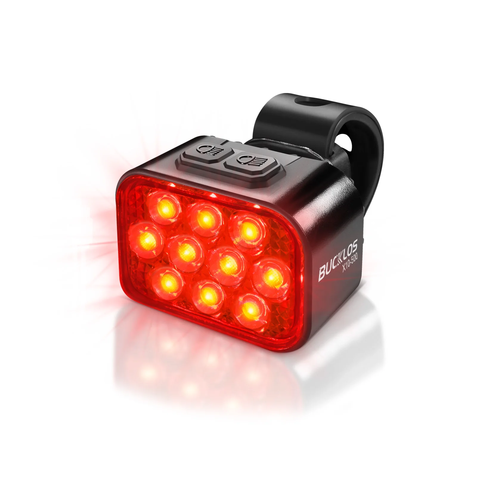 BUCKLOS Bike Lamp Set 1100mAh 350mAh Bicycle Front Tail Light USB Rechargeable Bicycle Headlight Taillight Ultralight Lights: Yellow