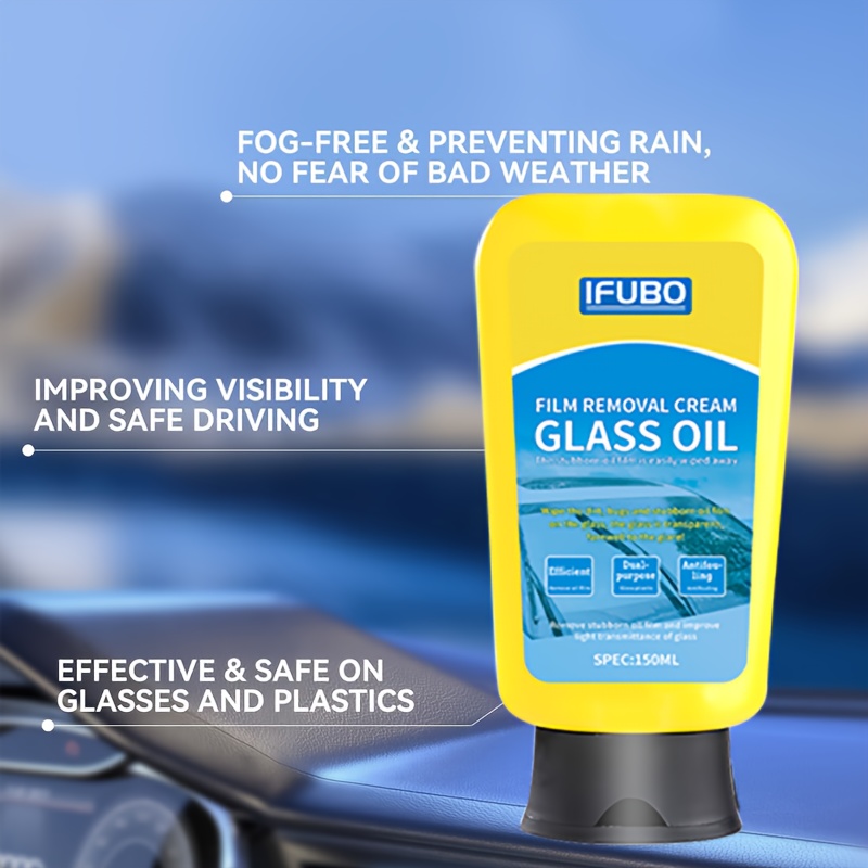 Car glass oil film cleaner, windshield oil film remover, car glass luster repair emulsion, water stain removal.